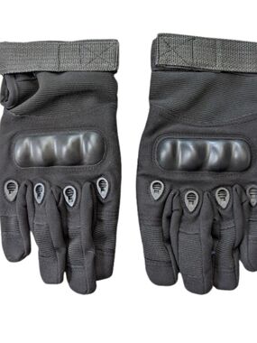 Tactical Black Protective Knuckle Gloves